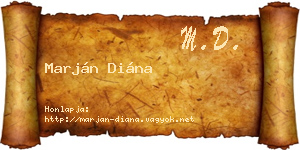 Marján Diána névjegykártya